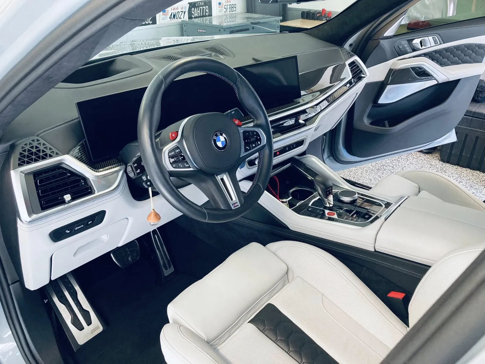 BMW white interior