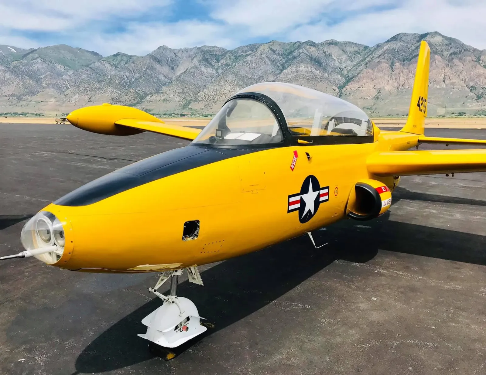 Yellow military jet